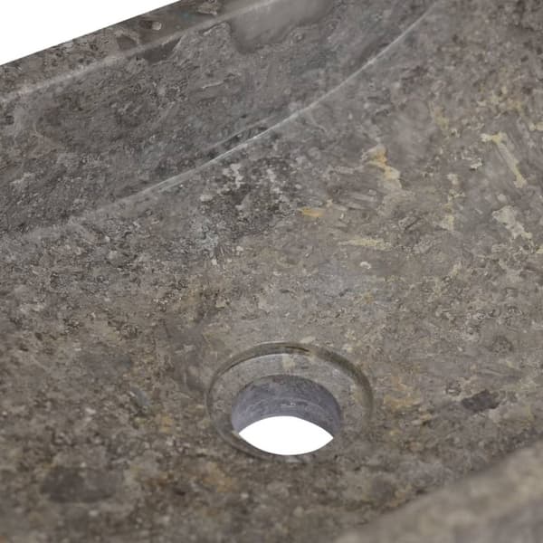 vidaXL håndvask 45x30x12 cm marmor grå højglans -  Badeværelsesvaske