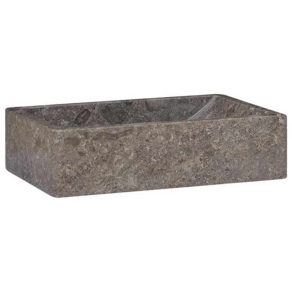 vidaXL håndvask 45x30x12 cm marmor grå højglans -  Badeværelsesvaske