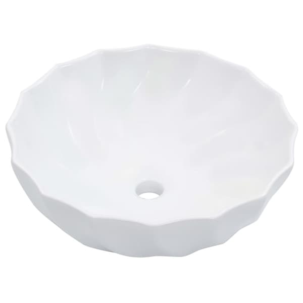 vidaXL håndvask 46 x 17 cm keramik hvid -  Badeværelsesvaske