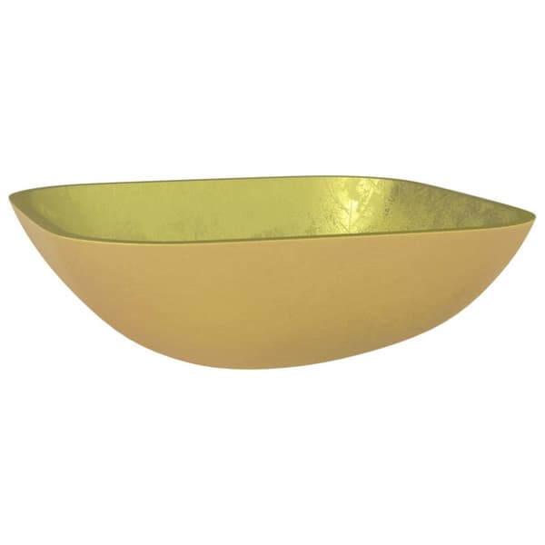 vidaXL Pesuallas lasi 42x42x14 cm kulta -  Kylpyhuoneen pesualtaat