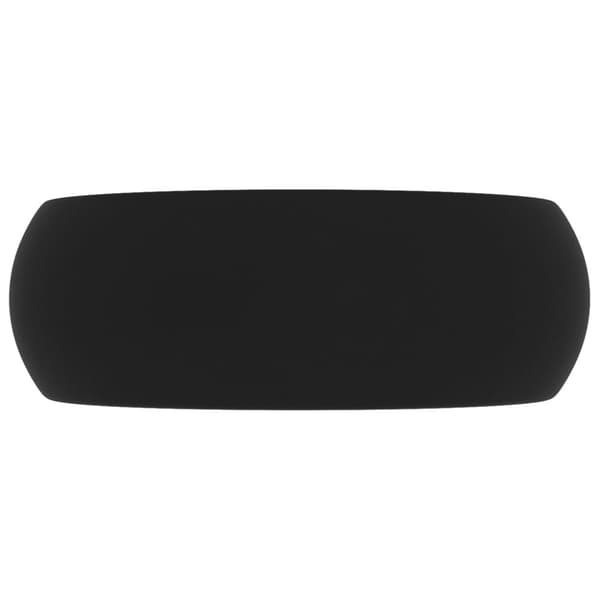 vidaXL luksuriøs håndvask 40x15 cm rund keramik mat sort -  Badeværelsesvaske