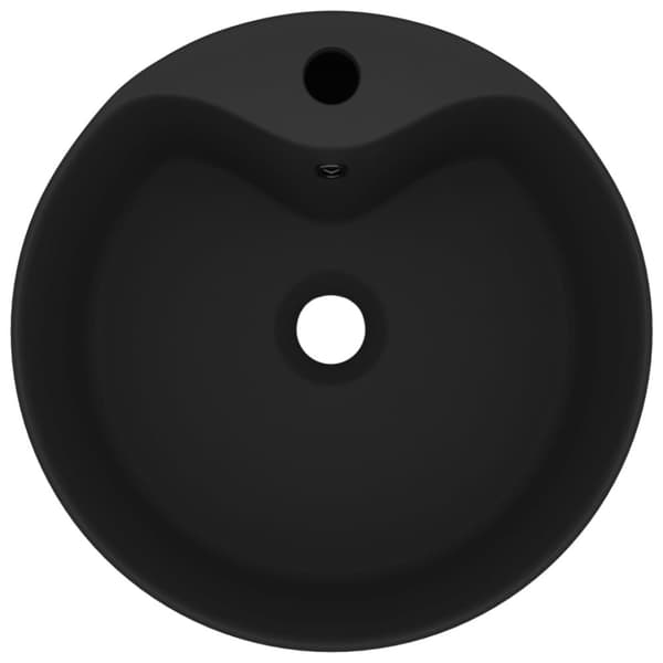 vidaXL luksuriøs håndvask med overløb 36x13 cm keramik mat sort -  Badeværelsesvaske