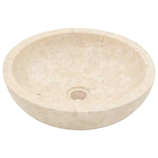 vidaXL håndvask 40 x 12 cm marmor cremefarvet -  Badeværelsesvaske
