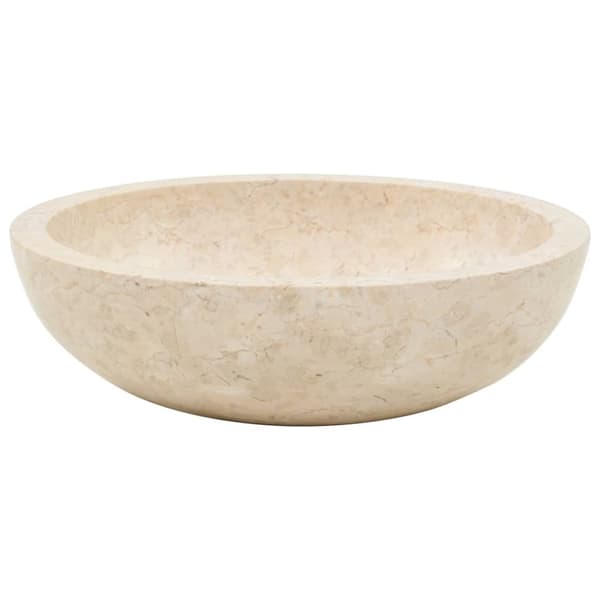 vidaXL håndvask 40 x 12 cm marmor cremefarvet -  Badeværelsesvaske