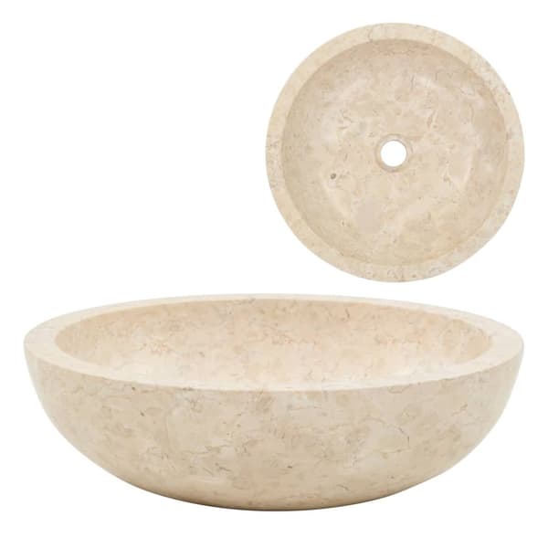 vidaXL håndvask 40 x 12 cm marmor cremefarvet -  Badeværelsesvaske