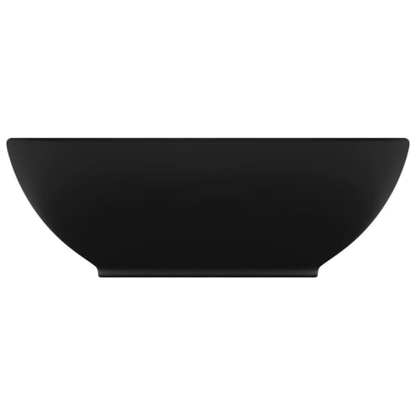 vidaXL luksuriøs håndvask 40x33 cm keramisk oval mat sort -  Badeværelsesvaske
