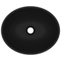 Miniatyrbillede 5 af 7: vidaXL luksuriøs håndvask 40x33 cm keramisk oval mat sort -  Badeværelsesvaske