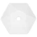 Miniatyrbild 4 av 7: vidaXL Handfat 41x36,5x12 cm keramik vit -  Handfat