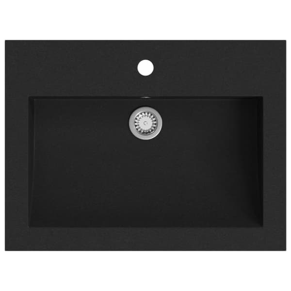 vidaXL håndvask 600x450x120 mm granit sort -  Badeværelsesvaske