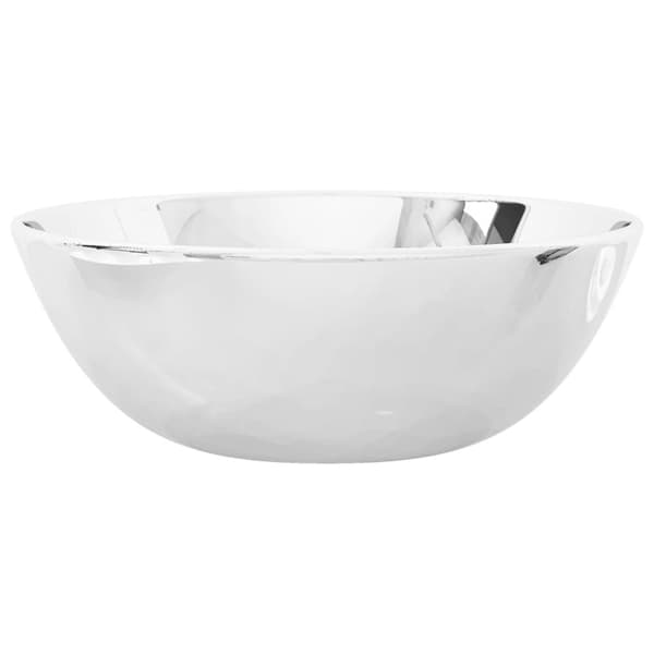 vidaXL håndvask 28 x 10 cm keramik sølvfarvet -  Badeværelsesvaske