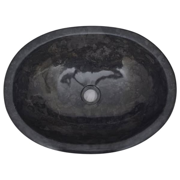 vidaXL håndvask 53x40x15 cm marmor sort -  Badeværelsesvaske
