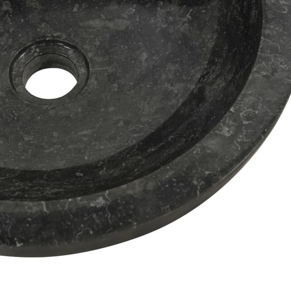 vidaXL Handfat 40x12 cm marmor svart -  Handfat