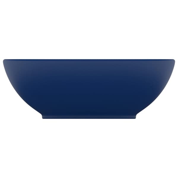 vidaXL luksuriøs håndvask 40x33 cm keramisk oval mat mørkeblå -  Badeværelsesvaske