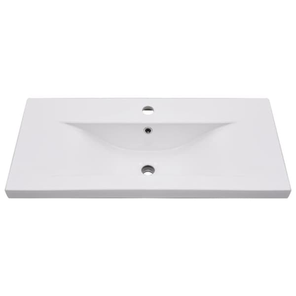 vidaXL indbygget håndvask 81x39,5x18,5 cm keramisk hvid -  Badeværelsesvaske