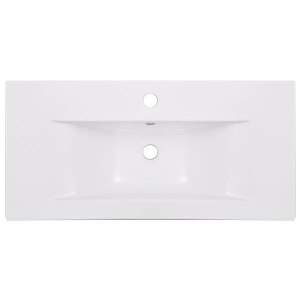 vidaXL indbygget håndvask 81x39,5x18,5 cm keramisk hvid -  Badeværelsesvaske