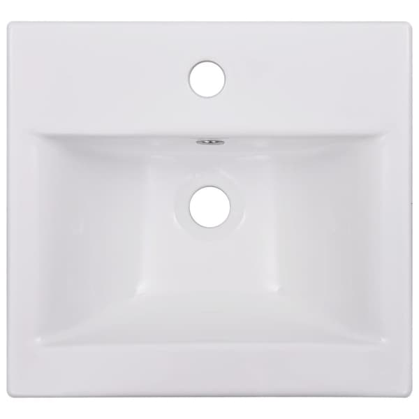 vidaXL indbygget håndvask 42x39x18 cm keramisk hvid -  Badeværelsesvaske