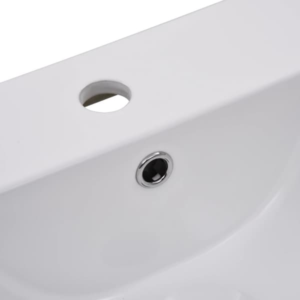 vidaXL indbygget håndvask 42x39x18 cm keramisk hvid -  Badeværelsesvaske