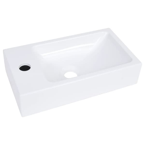 vidaXL håndvask 400x220x90 mm SMC hvid -  Badeværelsesvaske