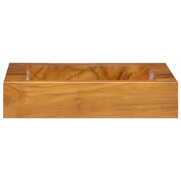 vidaXL håndvask 50x35x10 cm massivt teaktræ -  Badeværelsesvaske