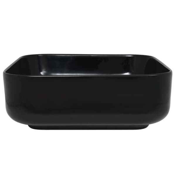 vidaXL håndvask keramik firkantet sort 38 x 38 x 13,5 cm -  Badeværelsesvaske