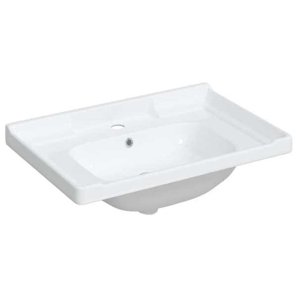 vidaXL badeværelsesvask 71x48x23 cm rektangulær keramisk hvid -  Badeværelsesvaske