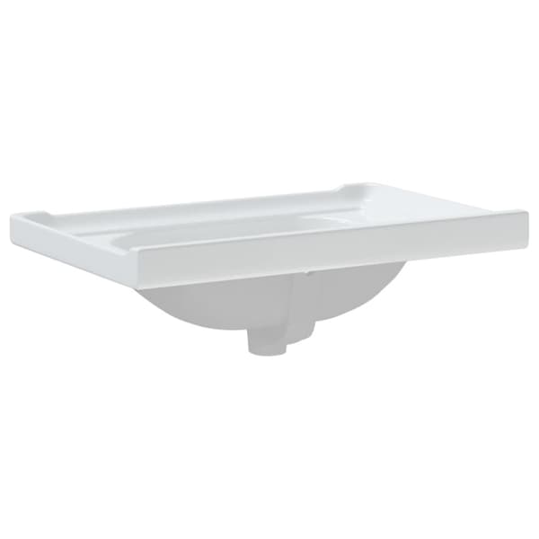 vidaXL badeværelsesvask 71x48x23 cm rektangulær keramisk hvid -  Badeværelsesvaske