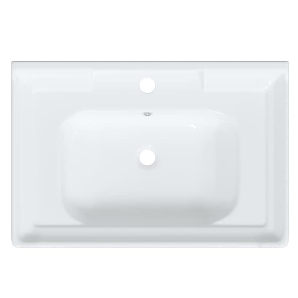 vidaXL badeværelsesvask 71x48x23 cm rektangulær keramisk hvid -  Badeværelsesvaske