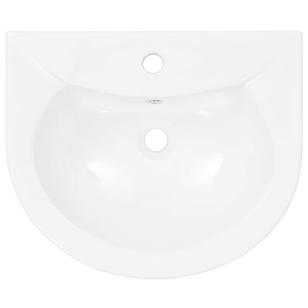 vidaXL fritstående håndvask med piedestal keramik hvid 520 x 440 x 190 mm -  Badeværelsesvaske
