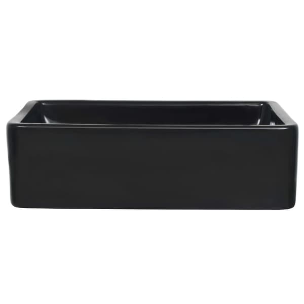 vidaXL håndvask keramik rektangulær sort 41 x 30 x 12 cm -  Badeværelsesvaske