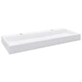 Miniatyrbild 6 av 11: The Living Store Handfat 120x46x11 cm mineralgjuten vit -  Handfat
