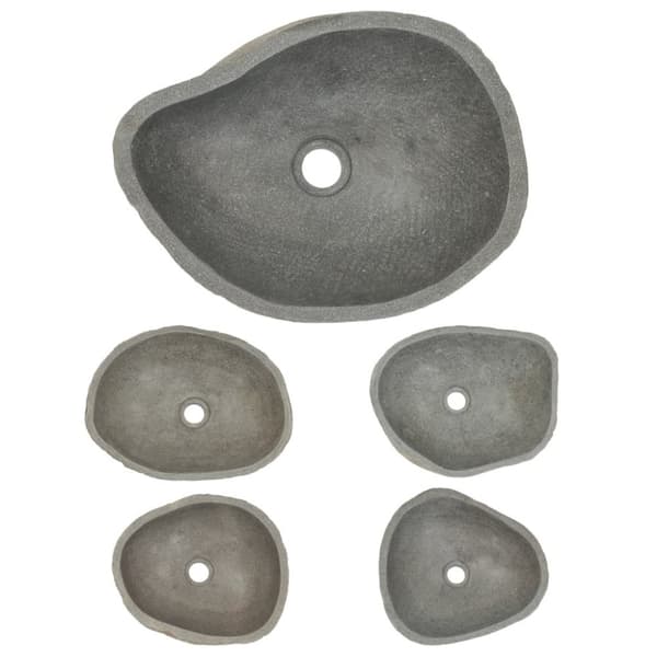 Badeværelsesvaske - Living håndvask 37-46 cm oval flodsten