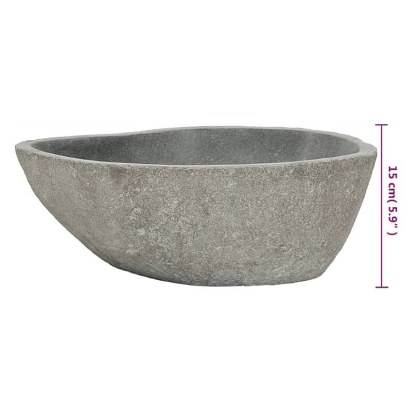 Badeværelsesvaske - Living håndvask 37-46 cm oval flodsten