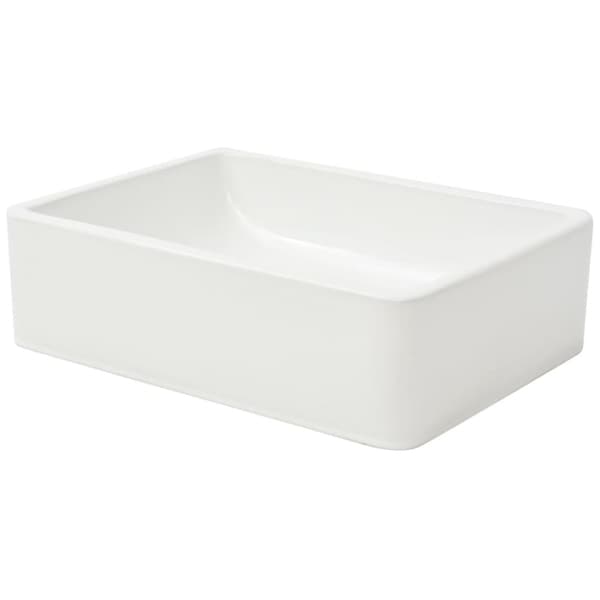 Badeværelsesvaske - Living håndvask rund keramik 41x30x12 cm hvid