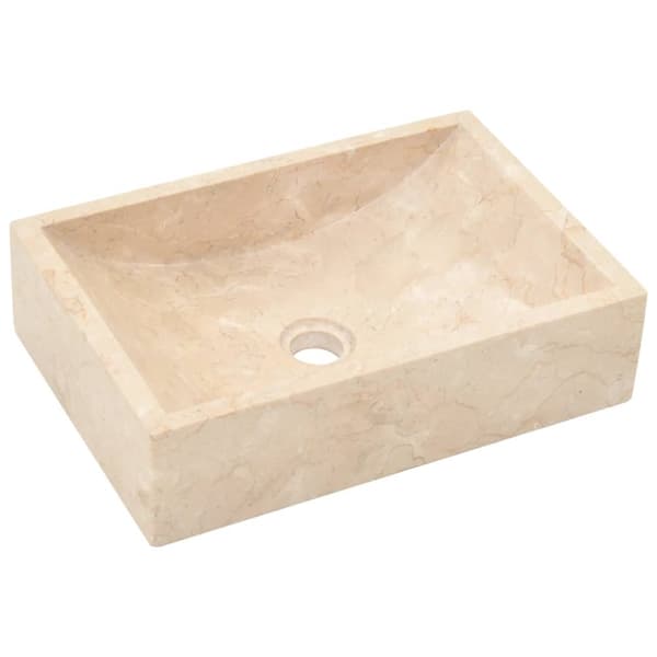 Badeværelsesvaske - Living håndvask 45x30x12 cm marmor cremefarvet højglans
