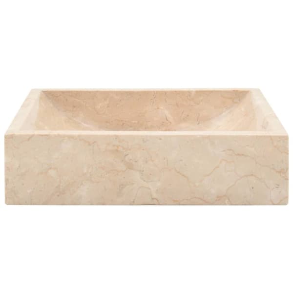 Badeværelsesvaske - Living håndvask 45x30x12 cm marmor cremefarvet højglans