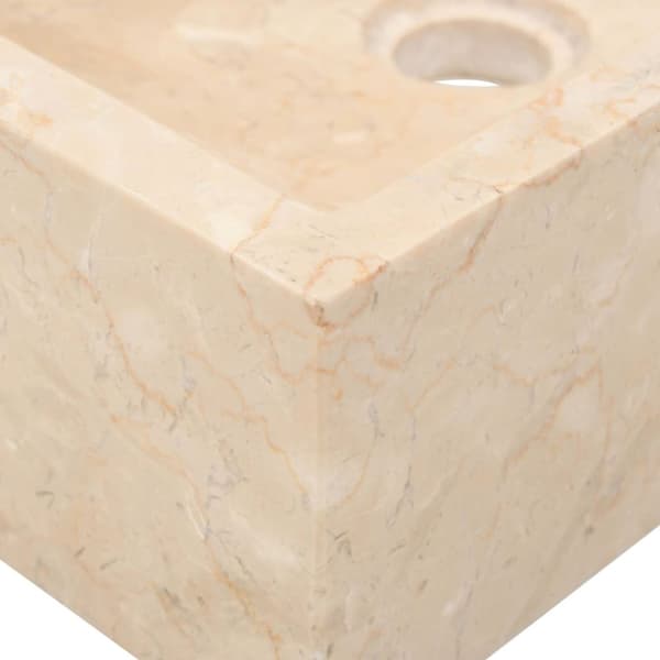 Badeværelsesvaske - Living håndvask 45x30x12 cm marmor cremefarvet højglans