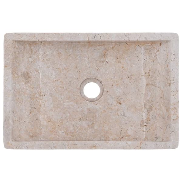 Badeværelsesvaske - Living håndvask 45x30x12 cm marmor cremefarvet højglans