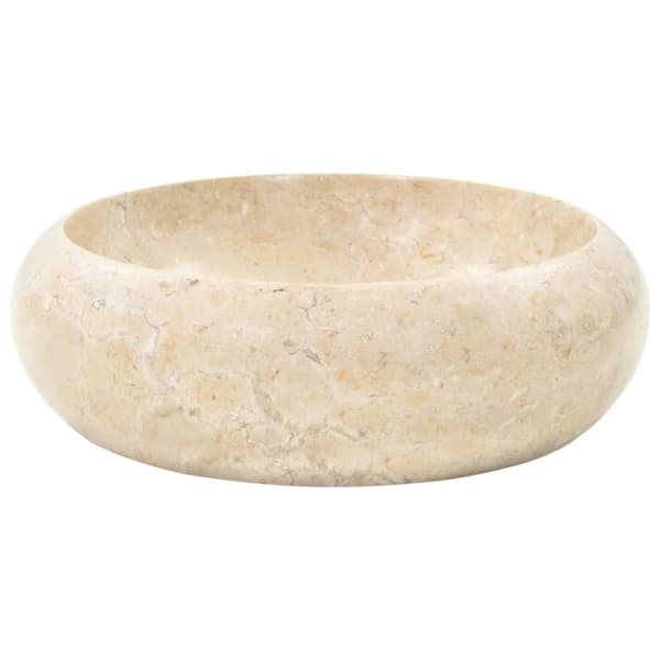 Badeværelsesvaske - Living håndvask 40x12 cm marmor cremefarvet
