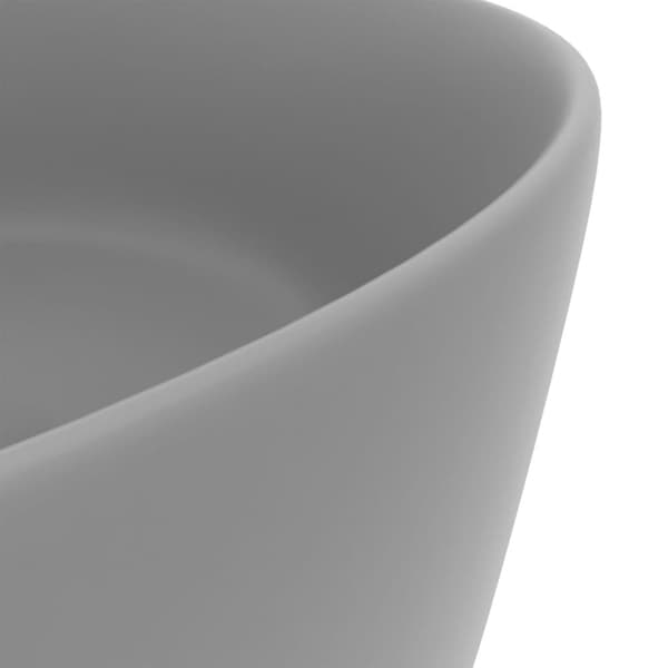 Badeværelsesvaske - Living luksuriøs håndvask 40x15 cm rund keramik mat lysegrå