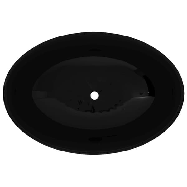 Badeværelsesvaske - Living keramisk luksushåndvask oval sort 40 x 33 cm