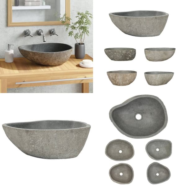 Håndvask 37-46 cm oval flodsten - Håndvask - Håndvaske - Home & Living