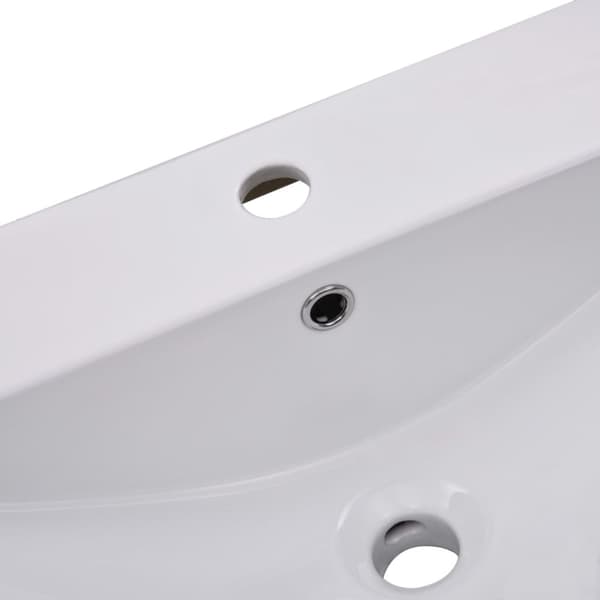 Indbygget håndvask 101x39,5x18,5 cm keramisk hvid - Vask - Vaske - Home & Living