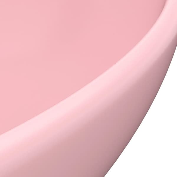 Luksuriøs håndvask 40x33 cm keramisk oval mat pink - Luksuriøs Håndvask - Luksuriøse Håndvaske - Home & Living