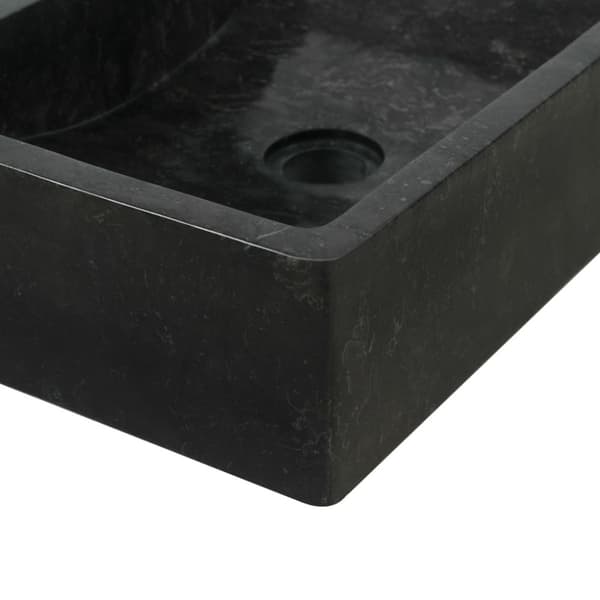Pesuallas 45x30x12 cm marmori korkeakiilto musta - Pesuallas - Pesualtaat - Home & Living