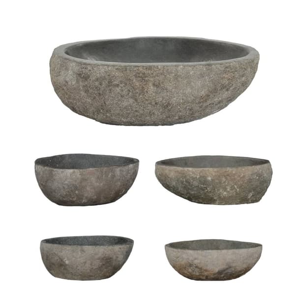 Handfat flodsten oval 29-38 cm - Handfat - Hand Fat - Home & Living
