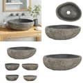 Miniatyrbild 1 av 10: Handfat flodsten oval 29-38 cm - Handfat - Hand Fat - Home & Living