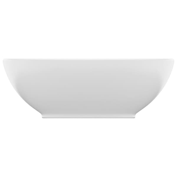 Luksuriøs håndvask 40x33 cm keramisk oval mat hvid - Luksuriøs Håndvask - Luksuriøse Håndvaske - Home & Living
