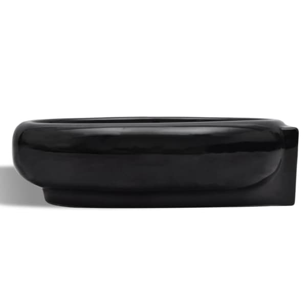 Keramisk vask overløb/hanehul rund sort - Vask - Vaske - Home & Living