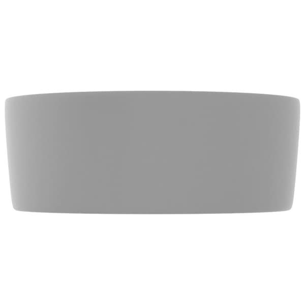 Luksuriøs håndvask 40x15 cm rund keramik mat lysegrå - Luksuriøs Håndvask - Luksuriøse Håndvaske - Home & Living