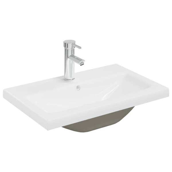 Indbygget håndvask med hane 61x39x18 cm keramisk hvid - Håndvask - Håndvaske - Home & Living